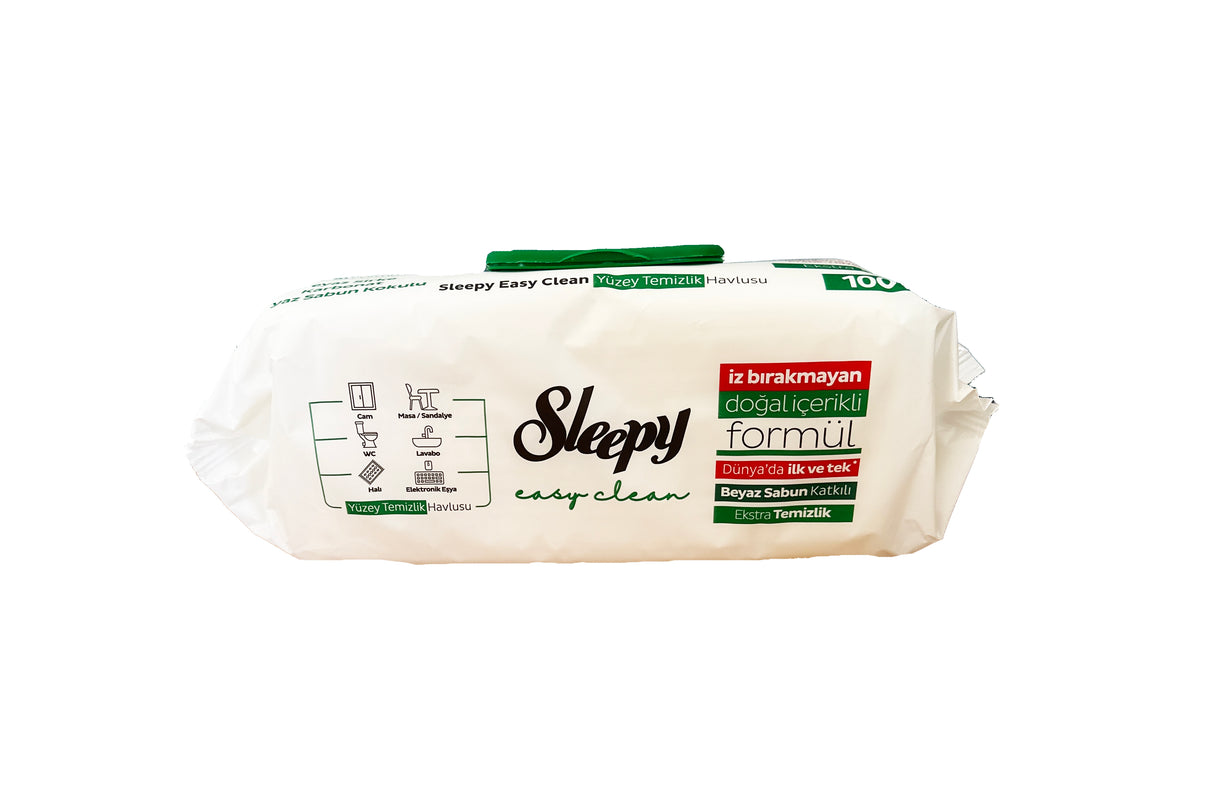Sleepy Easy Clean Feuchtetücher 100 Blatt Extra Glanz Weisse Seife Gruen
