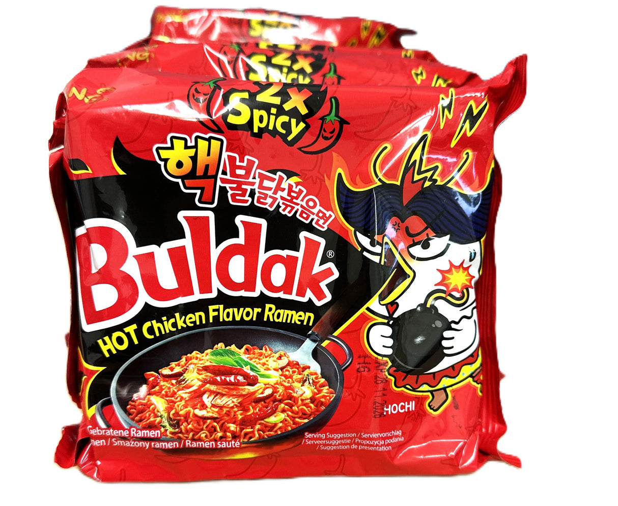 Samyang 2xSpicy Buldak 5 x 140g Hot Chicken Flavour Ramen instant Nudeln (Kopie)