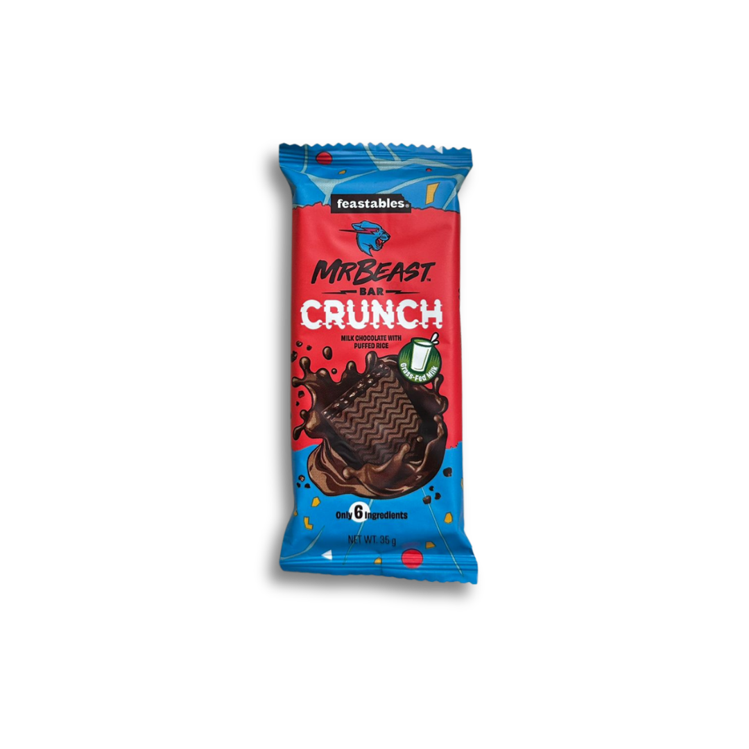 MRBEAST BAR CRUNCH, Milk Choclate With Pufeed