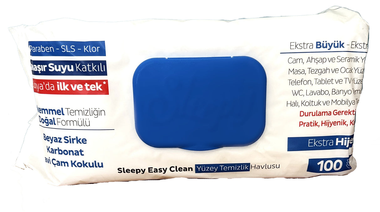 Sleepy Easy Clean Feuchtetücher 100 Blatt Bleichzusatz Fichte Blau