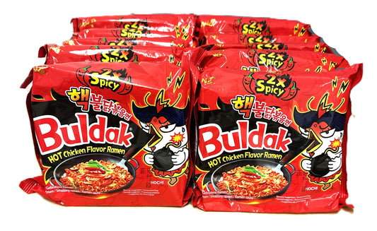 Samyang 2xSpicy Buldak 10 x 140g Hot Chicken Flavour Ramen instant Nudeln