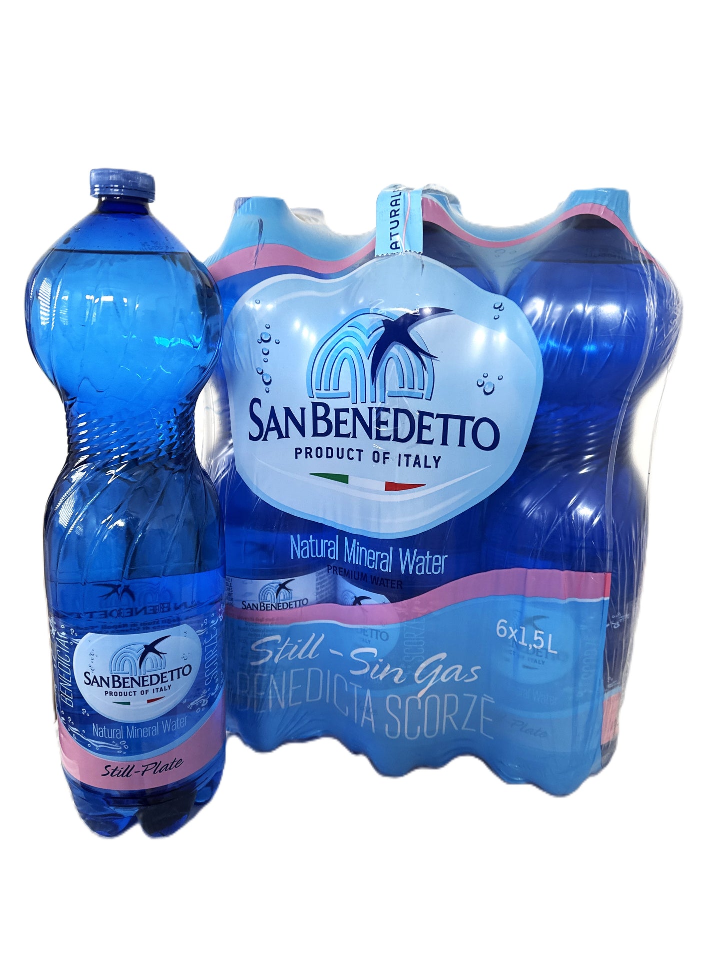 6 San Benedetto Still Natural Wasser 1,5 L Flasche mit Pfand