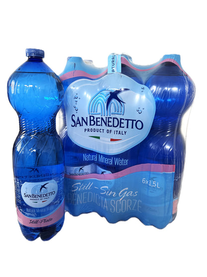 6 San Benedetto Still Natural Wasser 1,5 L Flasche mit Pfand