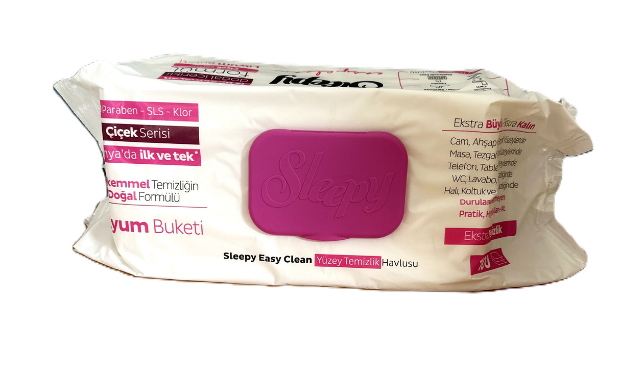 Sleepy Easy Clean Feuchtetücher 100 Blatt Lilienstrauss Rosa