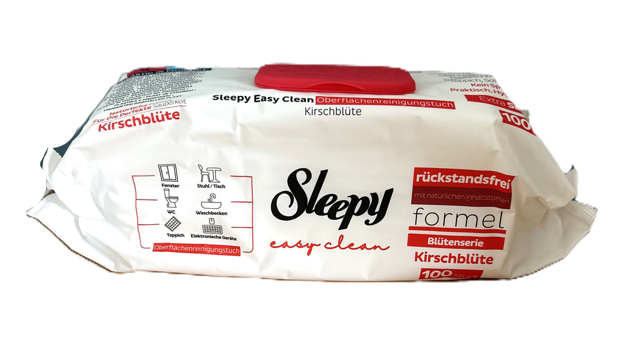 Sleepy Easy Clean Feuchtetücher 100 Blatt Kirschbluete Rot