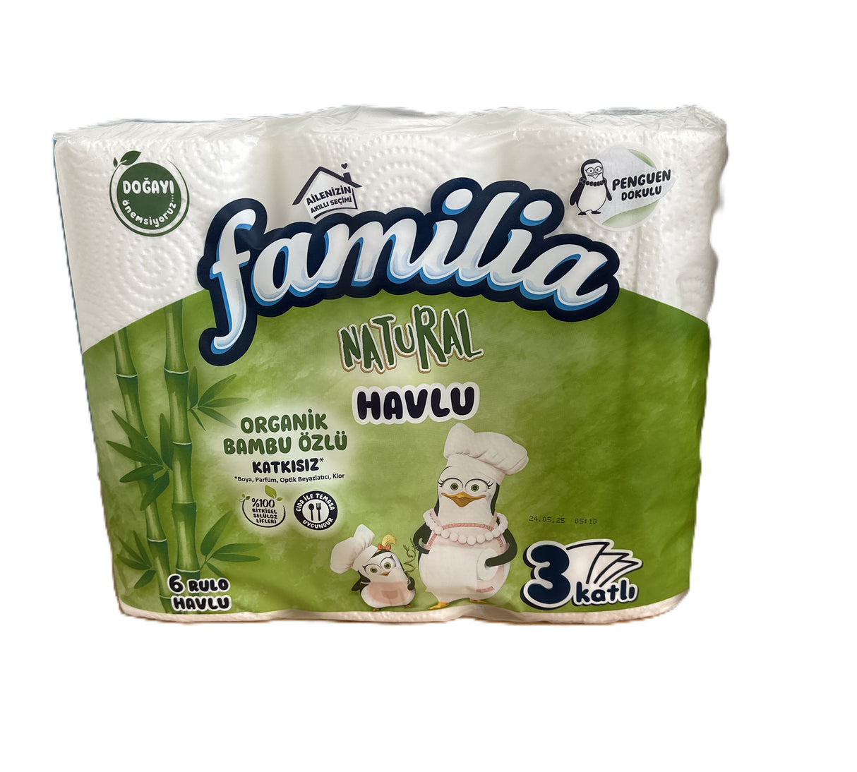 6 Rollen familia Natural 3 lagig Küchenrollen Tücher 3 lagig
