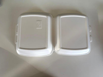 Thermo-Klappbox Lunchbox XPS Styropor cream, 185 x 155 x 80 mm