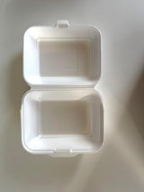 Thermo-Klappbox Hamburger Box XPS Styropor cream, 150 x 160 x 80 mm