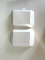 Thermo-Klappbox Hamburger Box XPS Styropor cream, 150 x 160 x 80 mm